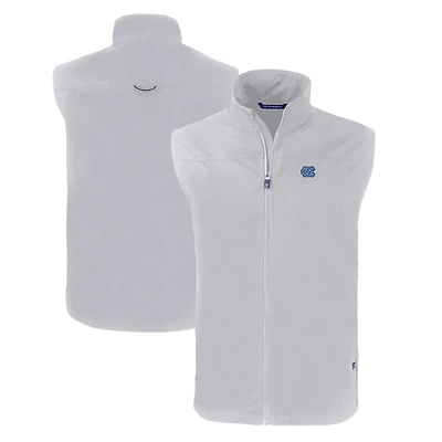 Gilet zippé écologique Charter pour homme, gris, de la Caroline du Nord, des Tar Heels, marque Cutter & Buck, collection Big Tall