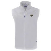 Gilet zippé écologique Charter pour homme, gris, de la Caroline du Nord, des Tar Heels, marque Cutter & Buck, collection Big Tall