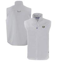 Gilet zippé écologique Charter pour homme, gris, de la Caroline du Nord, des Tar Heels, marque Cutter & Buck, collection Big Tall