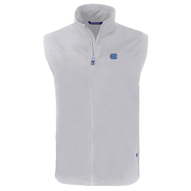 Men's Cutter & Buck Navy North Carolina Tar Heels Charter Eco Recycled Full-Zip Vest
