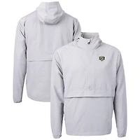 Men's Cutter & Buck  Gray North Carolina Tar Heels Vault Charter Eco Recycled Half-Zip Anorak Jacket