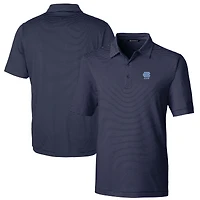 Polo extensible DryTec à rayures crayon Forge pour homme, bleu marine, avec logo des anciens élèves Tar Heels de Caroline du Nord, Cutter & Buck