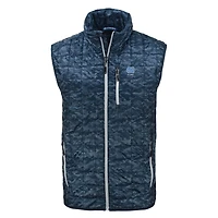 Men's Cutter & Buck  Navy North Carolina Tar Heels Alumni Logo Rainier PrimaLoft Eco Insulated Full-Zip Puffer Vest
