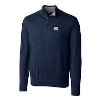 Veste demi-zippée Lakemont bleu marine pour homme, modèle Cutter & Buck, des Tar Heels de Caroline du Nord, grande et taille