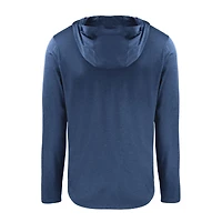 T-shirt à capuche et manches longues pour homme, bleu marine, style éco-recyclé, des Tar Heels de Caroline du Nord Coastline Epic Comfort.