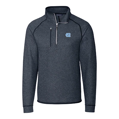 Men's Cutter & Buck Navy North Carolina Tar Heels Mainsail Half-Zip Pullover Jacket