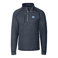 Men's Cutter & Buck Navy North Carolina Tar Heels Mainsail Half-Zip Pullover Jacket