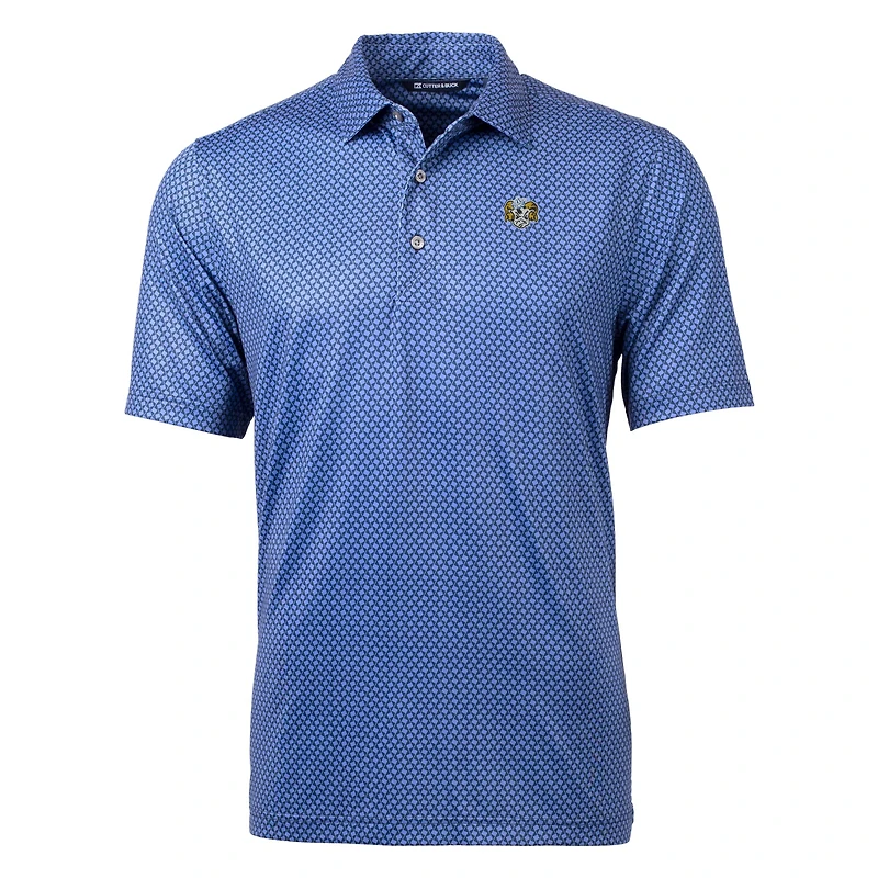 Polo extensible bleu marine à imprimé bannière Vault Pike des Tar Heels de Caroline du Nord pour homme Cutter & Buck