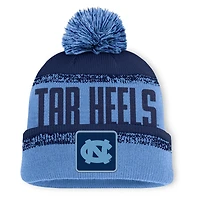 Men's Fanatics Carolina Blue/Navy North Carolina Tar Heels Thrive Cuffed Knit Hat with Pom