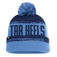Bonnet en tricot à revers Thrive avec pompon, bleu marine/bleu marine, pour homme, des Tar Heels de Caroline du Nord
