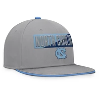 Casquette snapback grise Fanatics pour homme, Tar Heels de Caroline du Nord