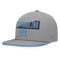 Casquette snapback grise Fanatics pour homme, Tar Heels de Caroline du Nord