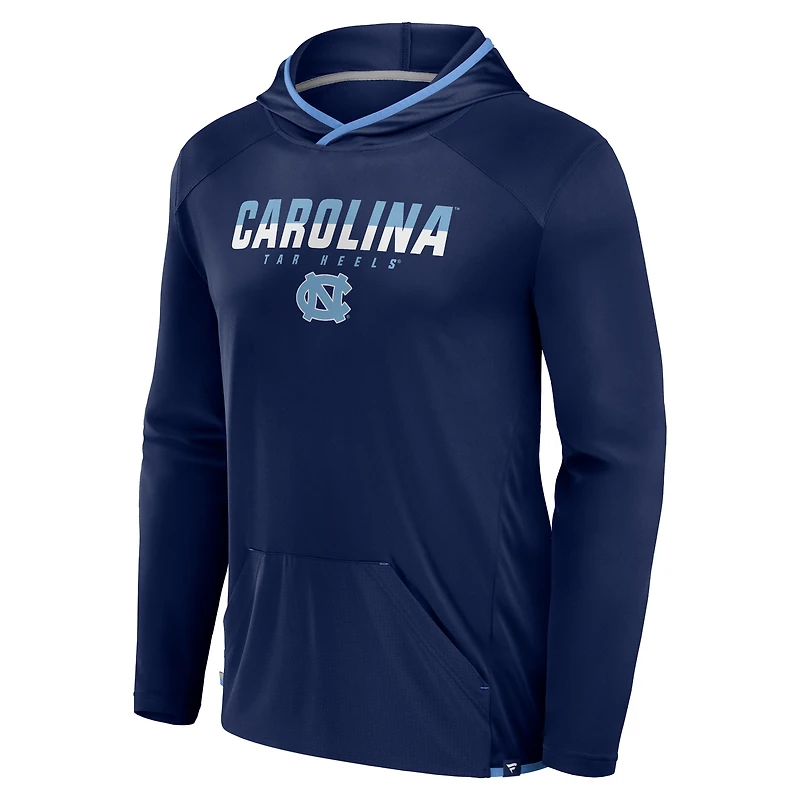 T-shirt à capuche de transition pour homme Fanatics bleu marine/bleu Caroline North Carolina Tar Heels