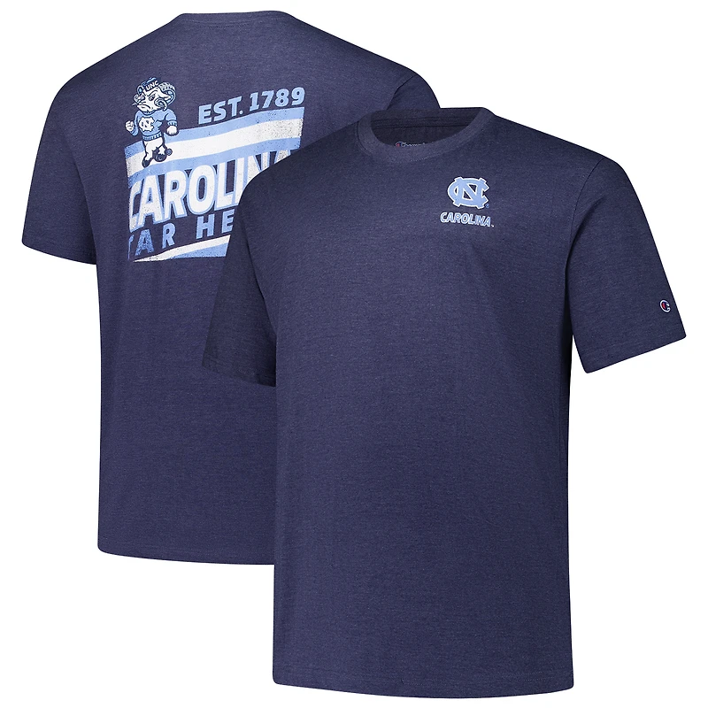 T-shirt délavé idéal pour hommes Fanatics Navy North Carolina Tar Heels Big & Tall
