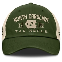 Men's Fanatics Olive North Carolina Tar Heels OHT Military Appreciation Frontier Trucker Adjustable Hat