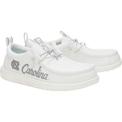 Men's Hey Dude White North Carolina Tar Heels Wally Casual Shoes