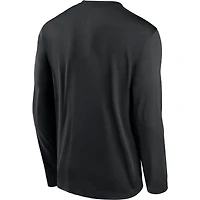 T-shirt à manches longues Jordan Brand noir pour homme, North Carolina Tar Heels 2026 Sideline Small Logo Legend Dri-FIT