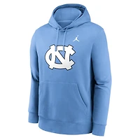 Sweat à capuche en polaire Primetime Club pour homme Jordan Brand bleu marine des Tar Heels de Caroline du Nord