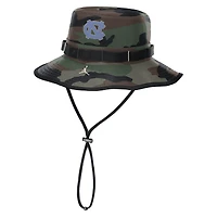 Men's Jordan Brand Camo North Carolina Tar Heels 2025 Military Appreciation Boonie Dri-FIT Bucket Hat
