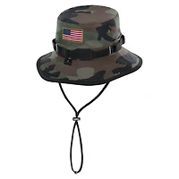 Men's Jordan Brand Camo North Carolina Tar Heels 2025 Military Appreciation Boonie Dri-FIT Bucket Hat