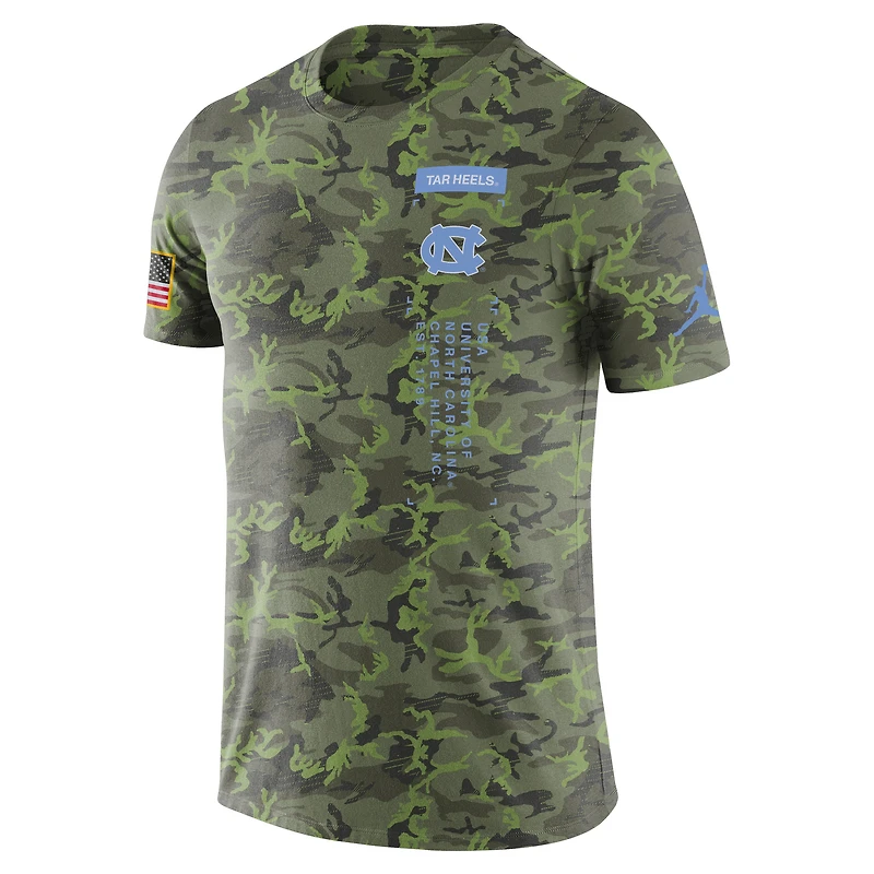 Men's Jordan Brand Camo North Carolina Tar Heels Military Dri-FIT T-Shirt
