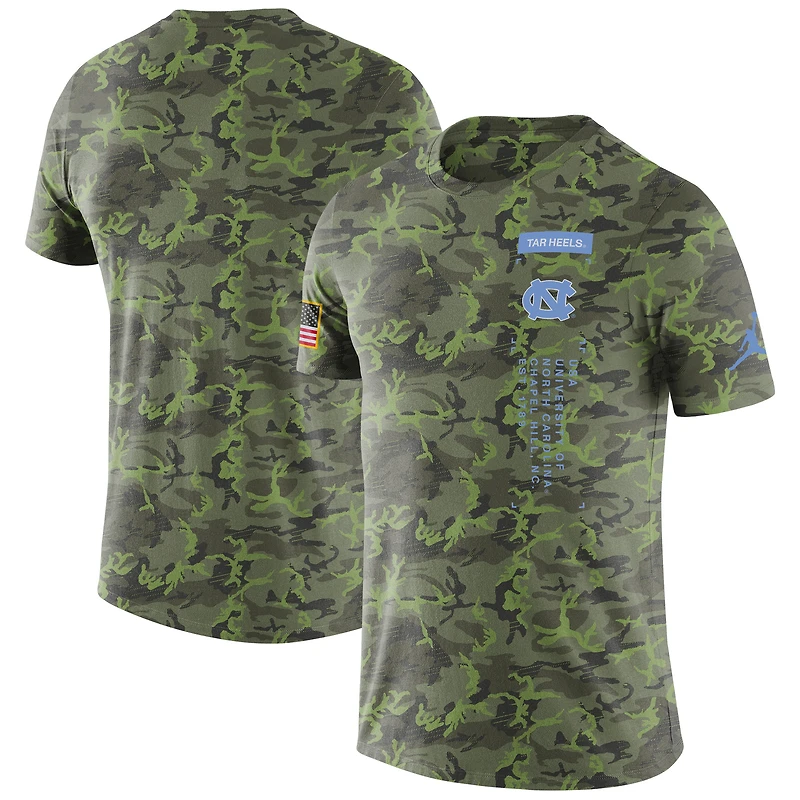 T-shirt militaire Jordan Brand North Carolina Tar Heels pour homme