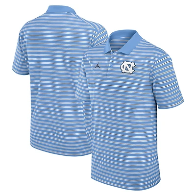 Men's Jordan Brand Carolina Blue/White North Tar Heels Primetime Victory Striped Dri-FIT Polo