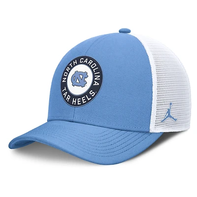 Men's Jordan Brand Carolina Blue/White North Carolina Tar Heels Rise Primetime Performance Trucker Adjustable Hat