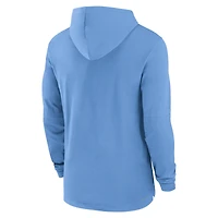 Men's Jordan Brand Carolina Blue North Tar Heels 2024 Sideline Hoodie Performance Long Sleeve T-Shirt