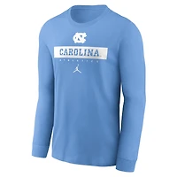 Men's Jordan Brand Carolina Blue North Tar Heels 2024 Sideline Legend Performance Long Sleeve T-Shirt