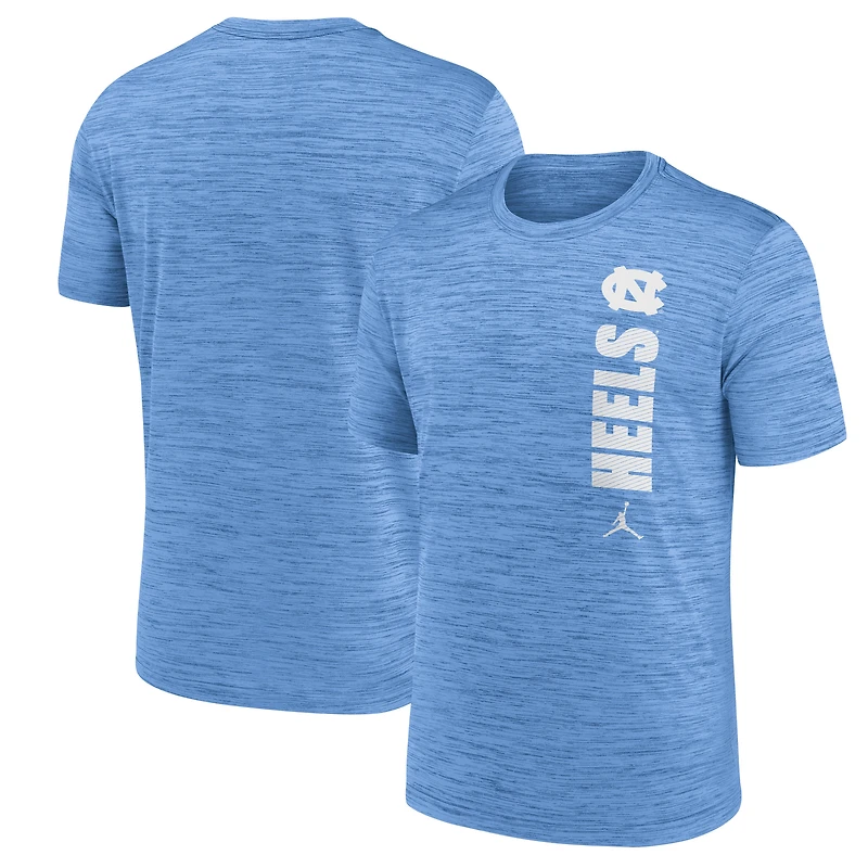 T-shirt Jordan Brand Carolina Blue pour homme, équipe des Tar Heels de Caroline du Nord 2024, Sideline Velocity Dri-FIT