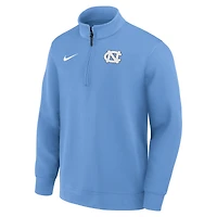 Pull Jordan Brand Carolina Blue pour homme, édition 2025 des North Tar Heels, avec demi-zip, Premium Dri-FIT