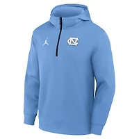 Sweat à capuche Jordan Brand Carolina Blue pour homme, édition 2025 des Tar Heels de Caroline du Nord, Premium Dri-FIT, avec fermeture éclair quart tour