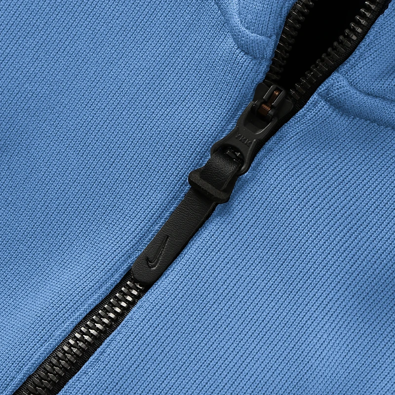 Sweat à capuche Jordan Brand Carolina Blue pour homme, édition 2025 des Tar Heels de Caroline du Nord, Premium Dri-FIT, avec fermeture éclair quart tour