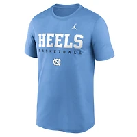 Men's Jordan Brand Carolina Blue North Tar Heels 2025 Courtside Basketball Legend Dri-FIT T-Shirt