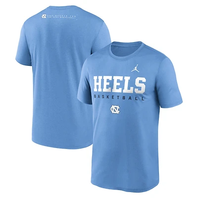 Men's Jordan Brand Carolina Blue North Tar Heels 2025 Courtside Basketball Legend Dri-FIT T-Shirt