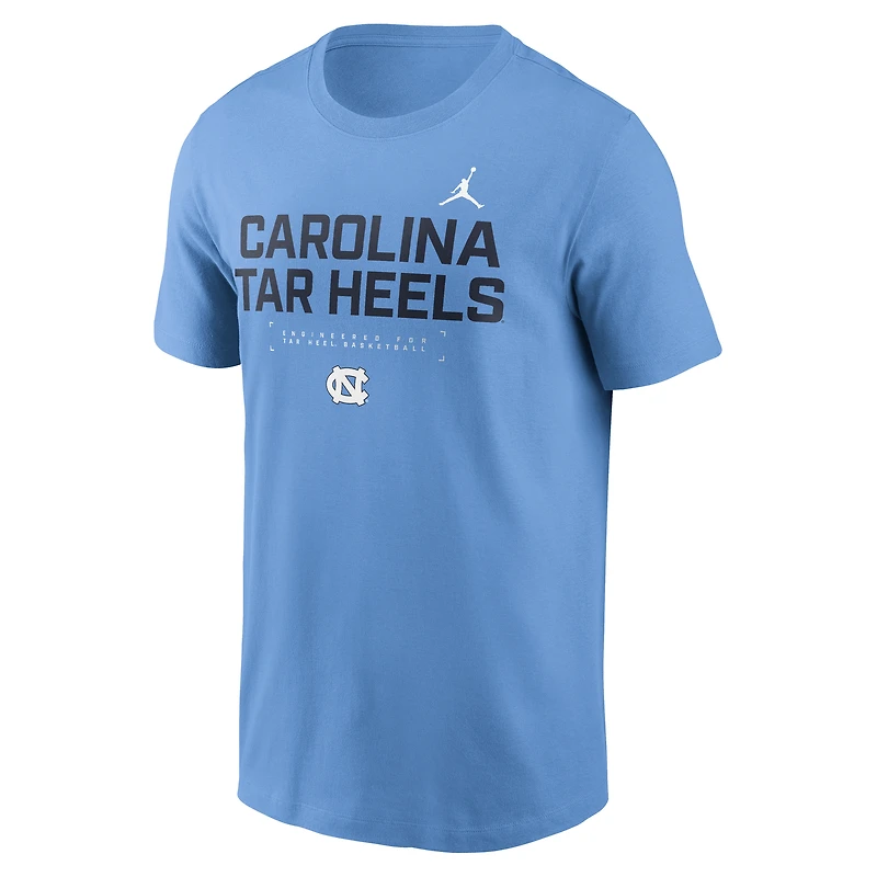 Men's Jordan Brand Carolina Blue North Tar Heels 2025 Courtside Basketball Performance T-Shirt