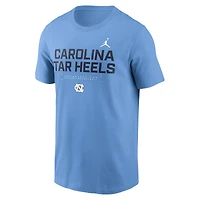 Men's Jordan Brand Carolina Blue North Tar Heels 2025 Courtside Basketball Performance T-Shirt