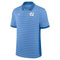 Polo Jordan Brand Carolina Blue pour homme, équipe des Tar Heels de Caroline du Nord, début saison 2025, avec rayures Victory Sideline Dri-FIT