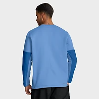 T-shirt à manches longues Jordan Brand Carolina Blue pour homme, équipe des Tar Heels de Caroline du Nord 2025, Sideline Coach Therma-FIT