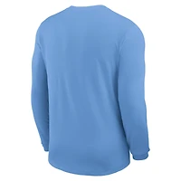 Men's Jordan Brand Carolina Blue North Tar Heels 2025 Sideline Coach UV Dri-FIT Long Sleeve Shirt