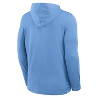 T-shirt à capuche et manches longues Jordan Brand Carolina Blue pour homme, équipe des Tar Heels de Caroline du Nord 2025.