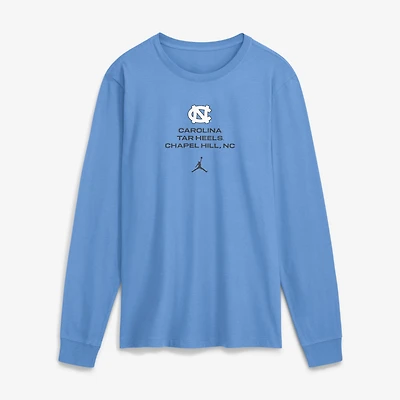 T-shirt à manches longues Jordan Brand Carolina Blue North Tar Heels 2026 Sideline Dri-FIT pour homme