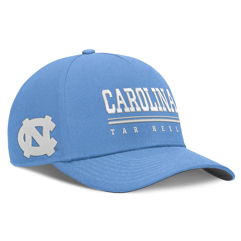 Casquette ajustable Jordan Brand Carolina Blue North Tar Heels 2026 Sideline Dri-FIT Rise pour homme