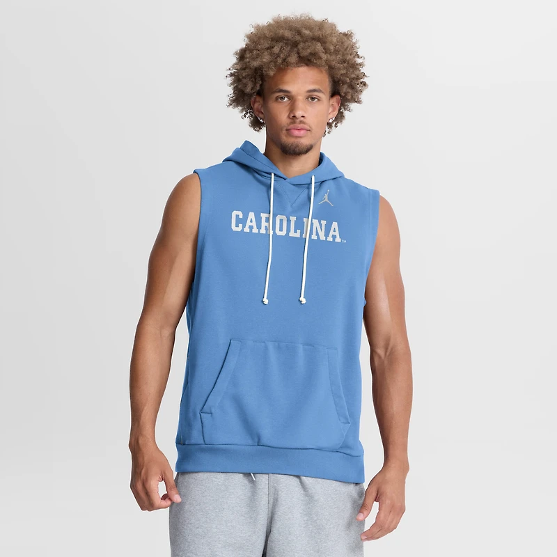 Men's Jordan Brand Carolina Blue North Tar Heels 2026 Sideline Sleeveless Dri-FIT Hoodie