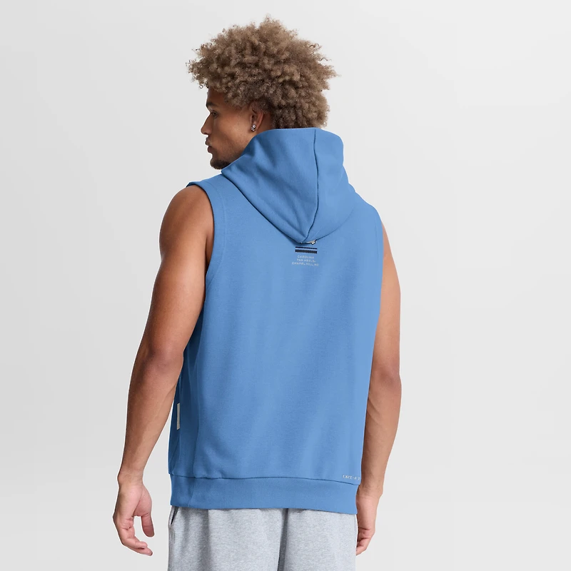 Men's Jordan Brand Carolina Blue North Tar Heels 2026 Sideline Sleeveless Dri-FIT Hoodie