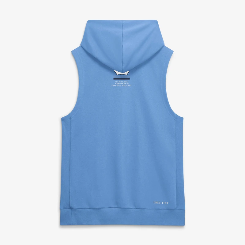Men's Jordan Brand Carolina Blue North Tar Heels 2026 Sideline Sleeveless Dri-FIT Hoodie