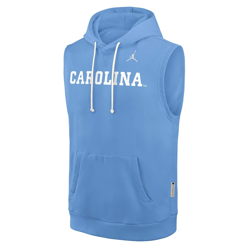 Men's Jordan Brand Carolina Blue North Tar Heels 2026 Sideline Sleeveless Dri-FIT Hoodie
