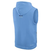 Sweat à capuche sans manches Dri-FIT Jordan Brand Carolina Blue North Tar Heels 2026 Sideline pour homme