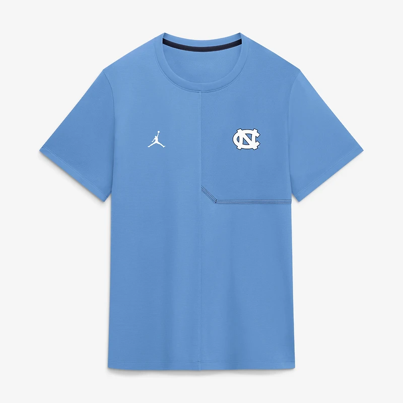 Men's Jordan Brand Carolina Blue North Tar Heels 2026 Sideline UV Dri-FIT Coaches Shirt